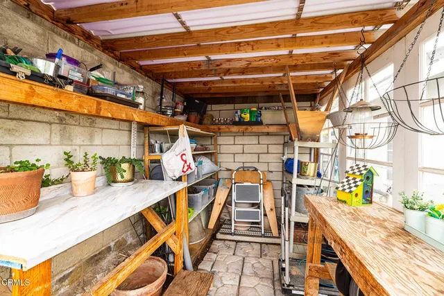 a view of storage and utility room