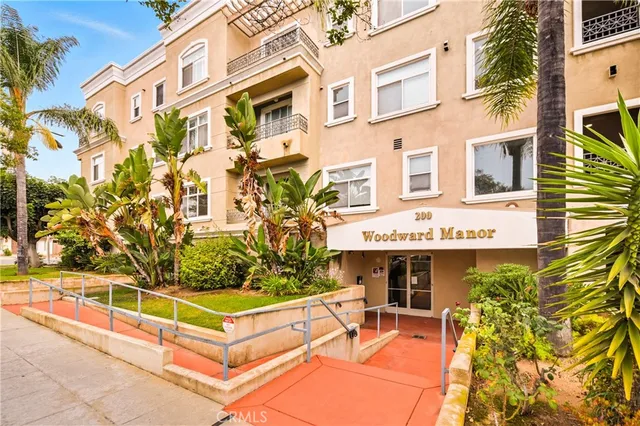 a view of a building with a outdoor space