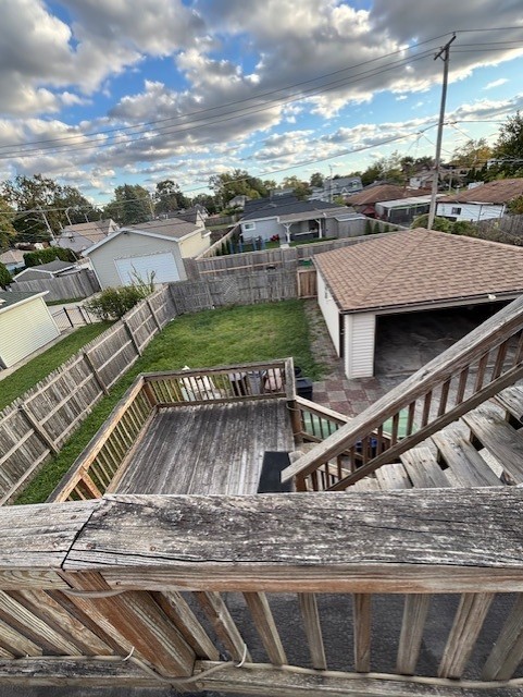 7113 West 71st Street Chicago, IL 60638 - Photo 10 of 16 a view of a terrace with wooden floor and a floor to ceiling window