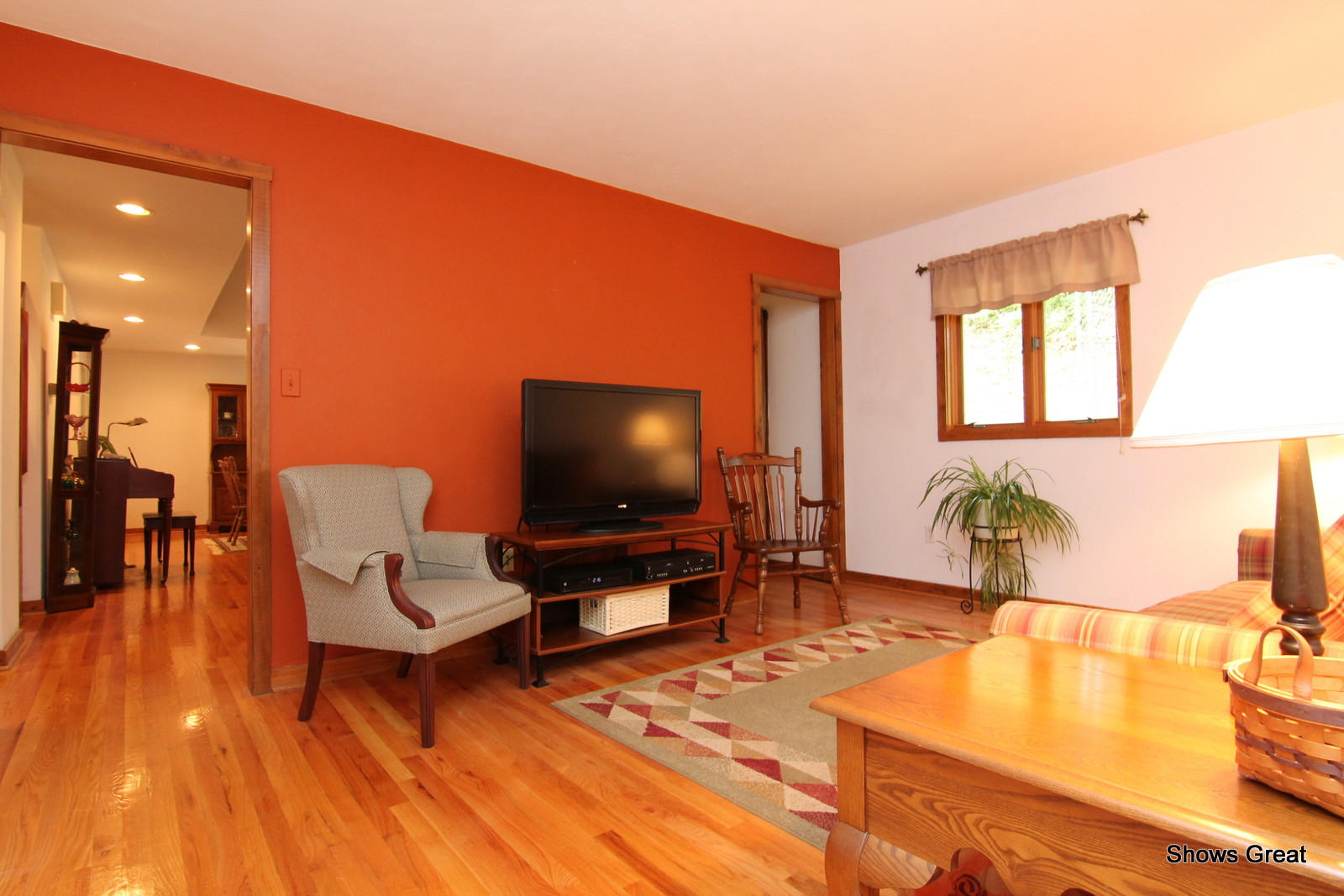 5462 Lakedale Road Southwest Roanoke, VA 24018 - Photo 7 of 45 a living room with furniture and a flat screen tv