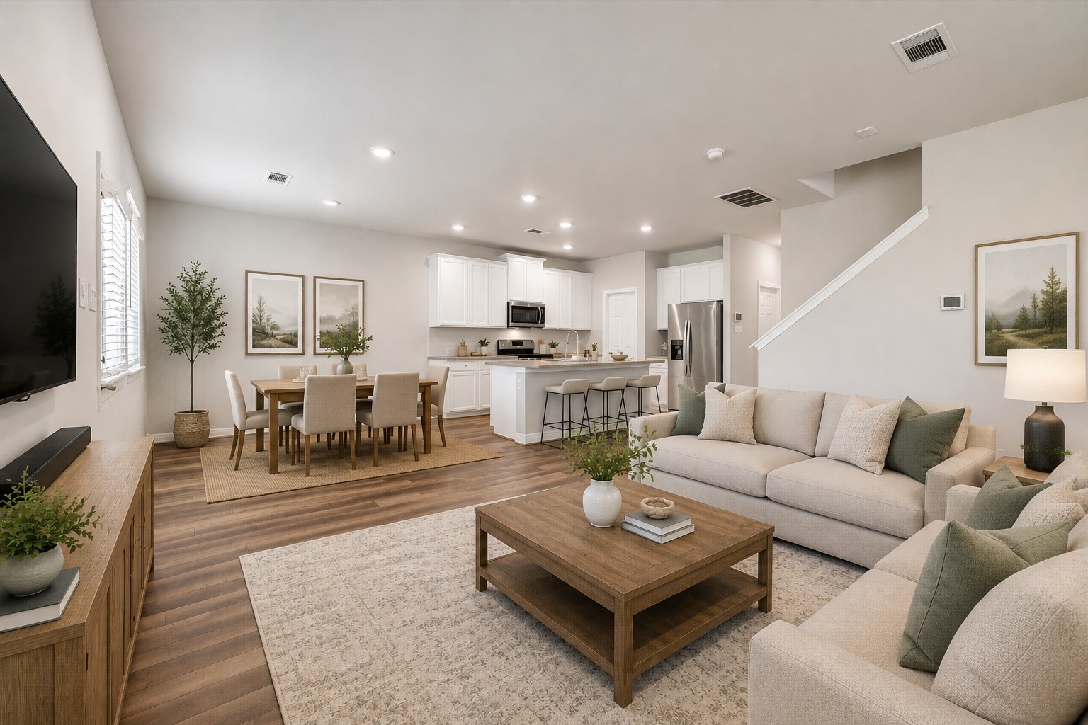 13420 Shellbark Way La Marque, TX 77568 - Photo 31 of 31 Open floor plan keeps everyone together. Virtually staged.