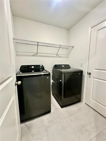 a view of room with garage