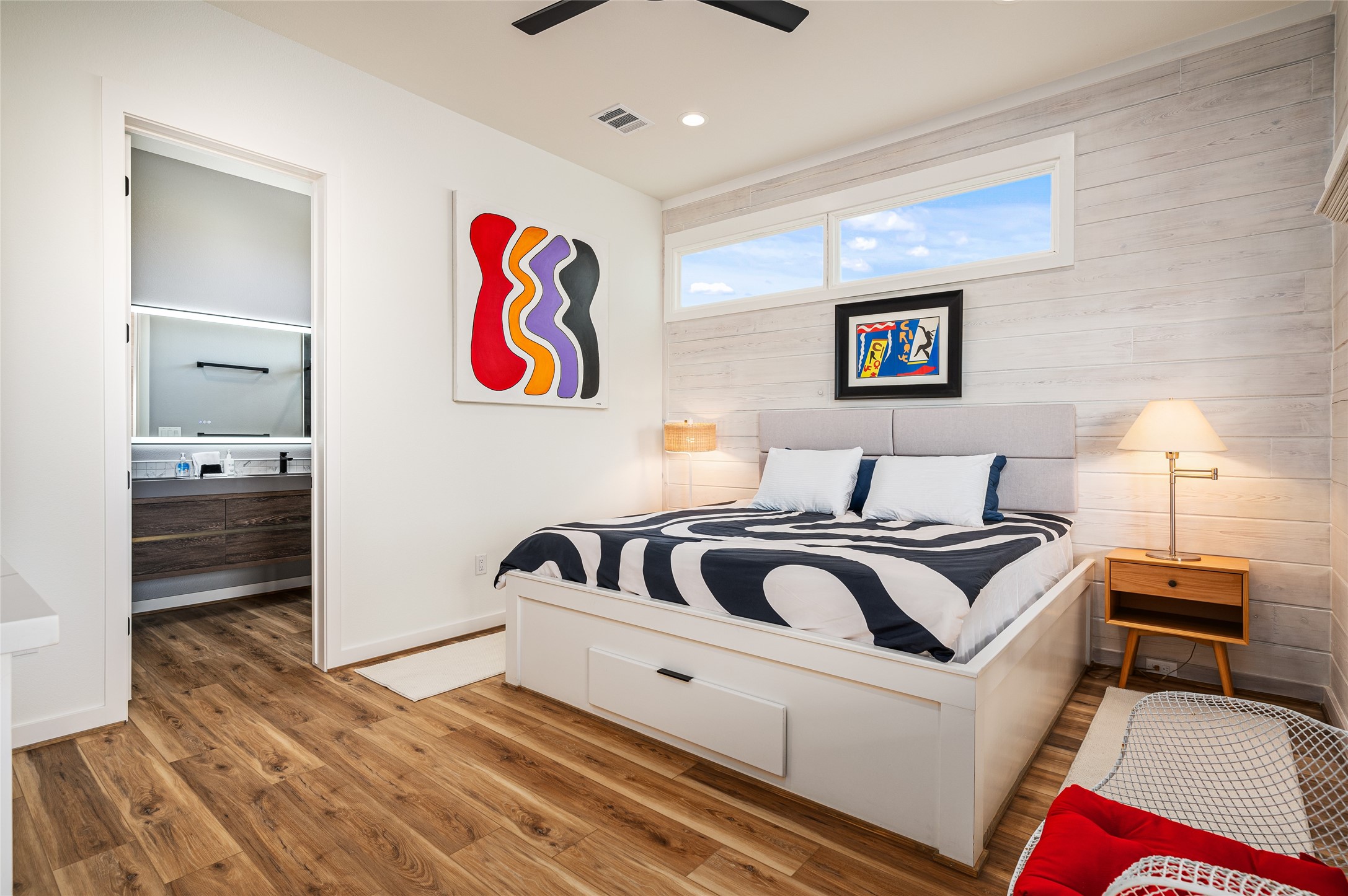 342 Atkinson Street Crystal Beach, TX 77650 - Photo 20 of 50 a bedroom with furniture and a