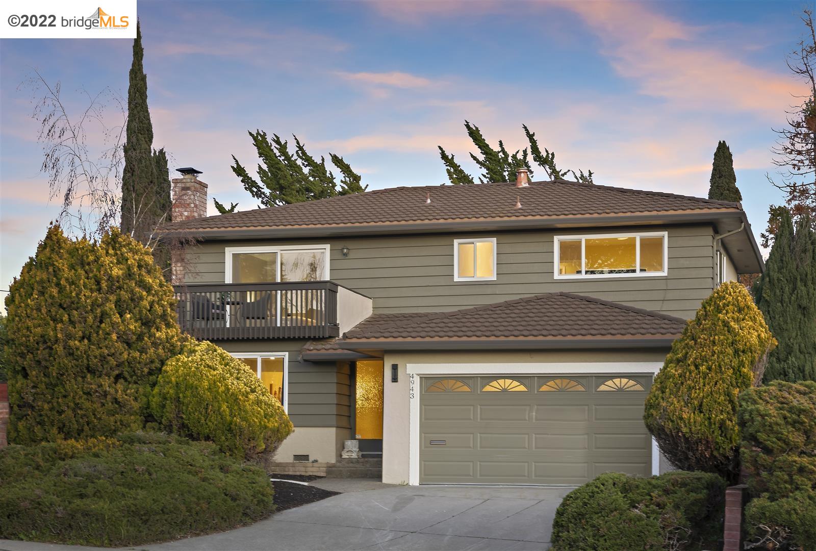 a front view of a house