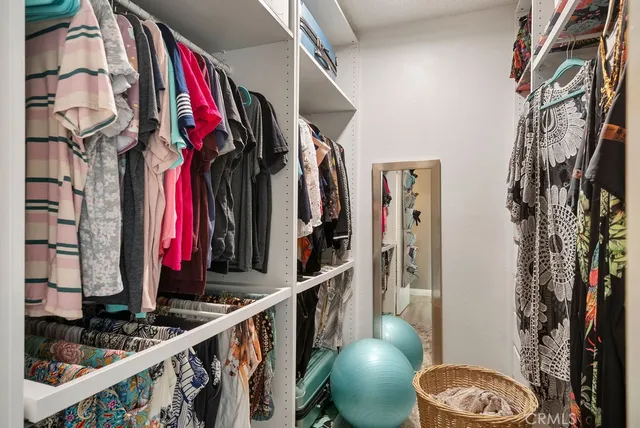 a view of a walk in closet