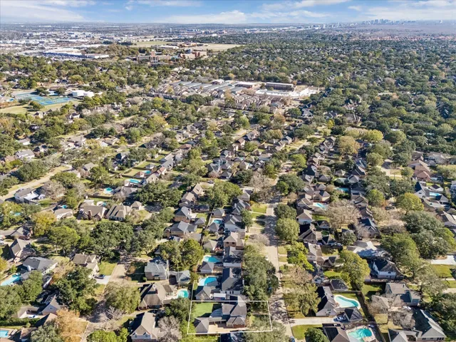 an aerial view of multiple house
