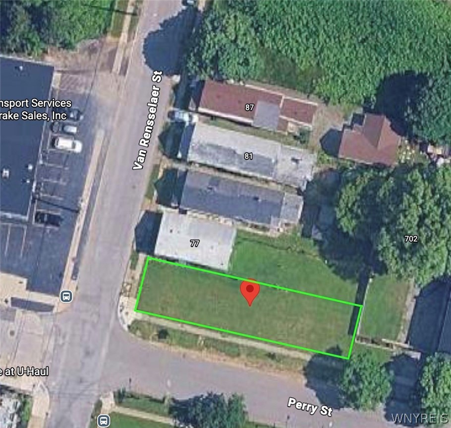 75 Van Rensselaer Street Buffalo, NY 14210 - Photo 2 of 3 Approximate lot lines outlined in green