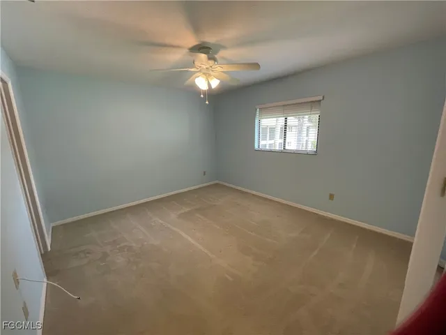 an empty room with a window