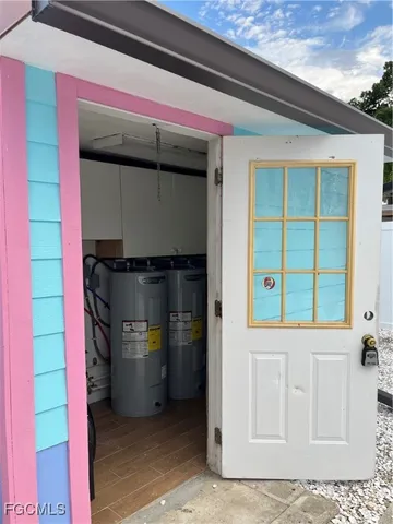 a view of front door of house