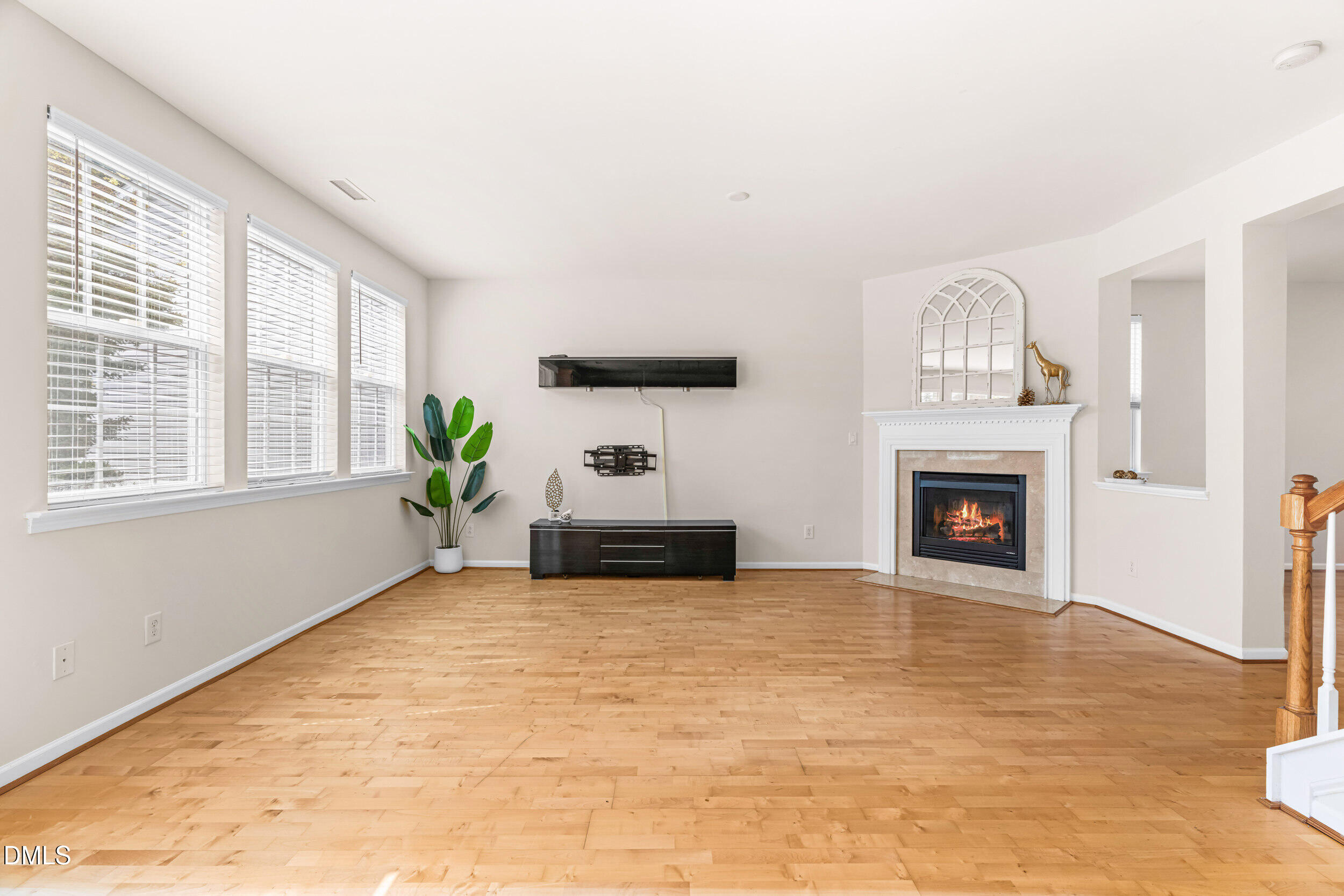 113 Cupp Court Raleigh, NC 27603 - Photo 7 of 29 a living room with furniture and a fireplace