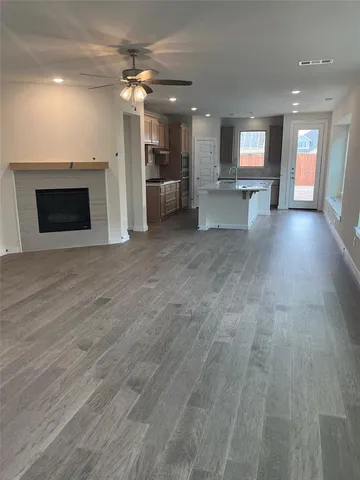 a view of a livingroom with a fireplace
