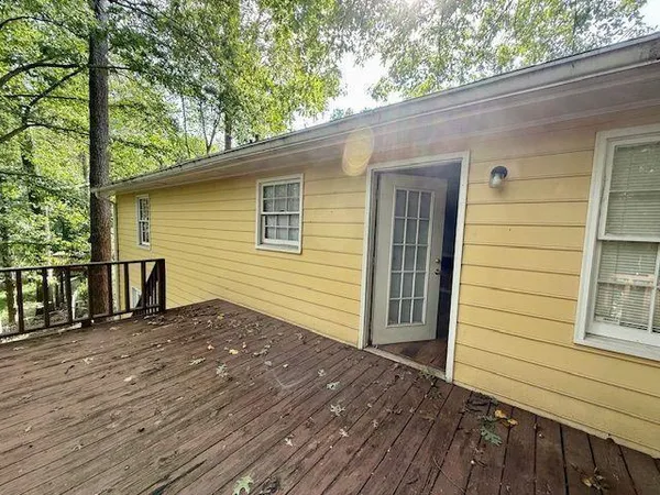 a view of a house with a deck