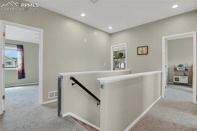 a view of hallway with window