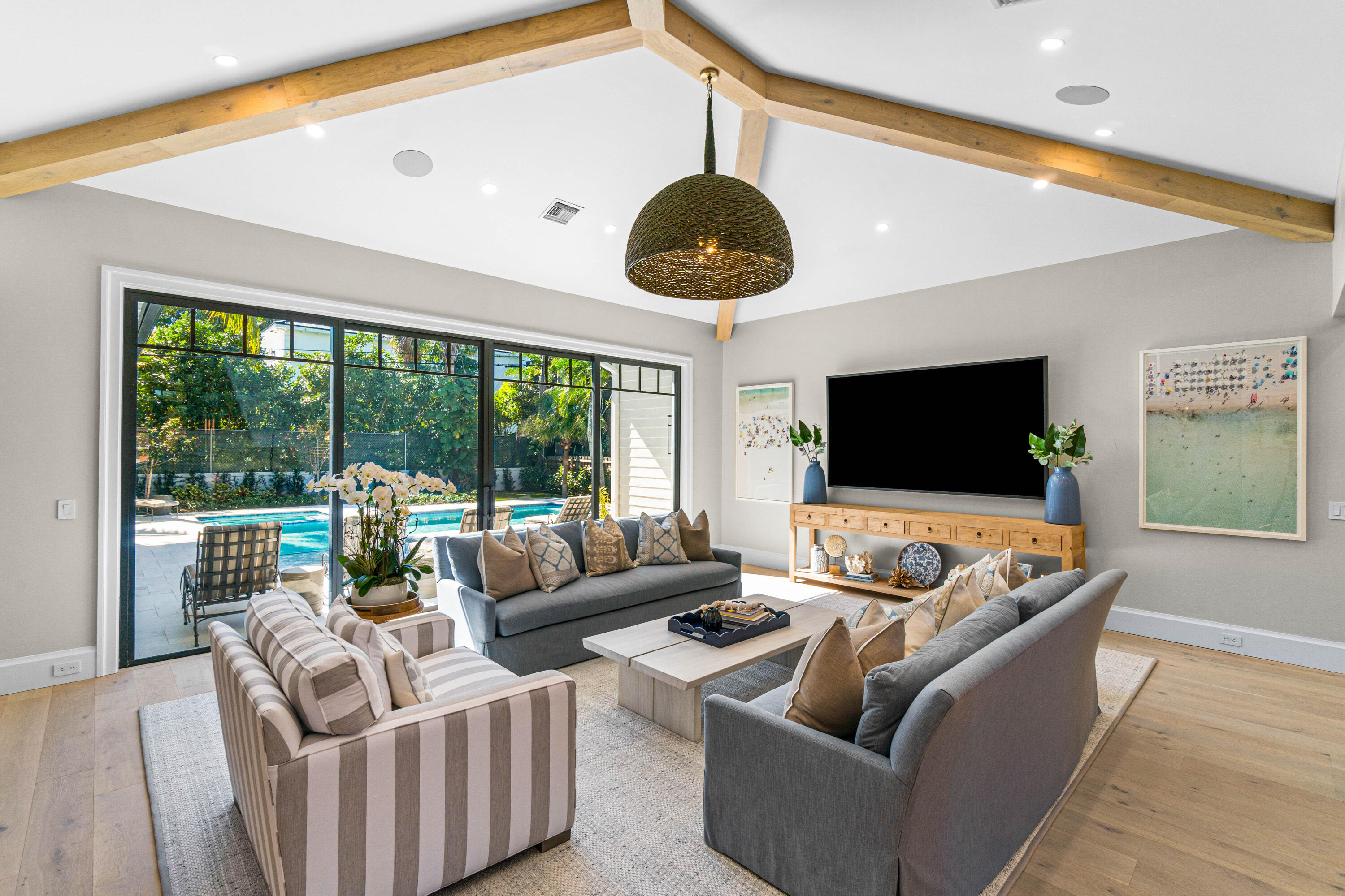18 Northwest 15th Street Delray Beach, FL 33444 - Photo 8 of 29 a living room with furniture and a flat screen tv
