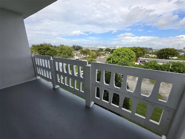 a view of city from balcony
