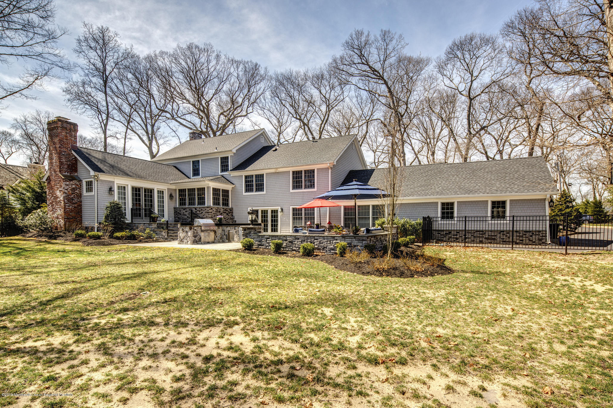 3 Evergreen Drive Rumson, NJ 07760 - Photo 34 of 37 a view of a house with swimming pool and sitting area