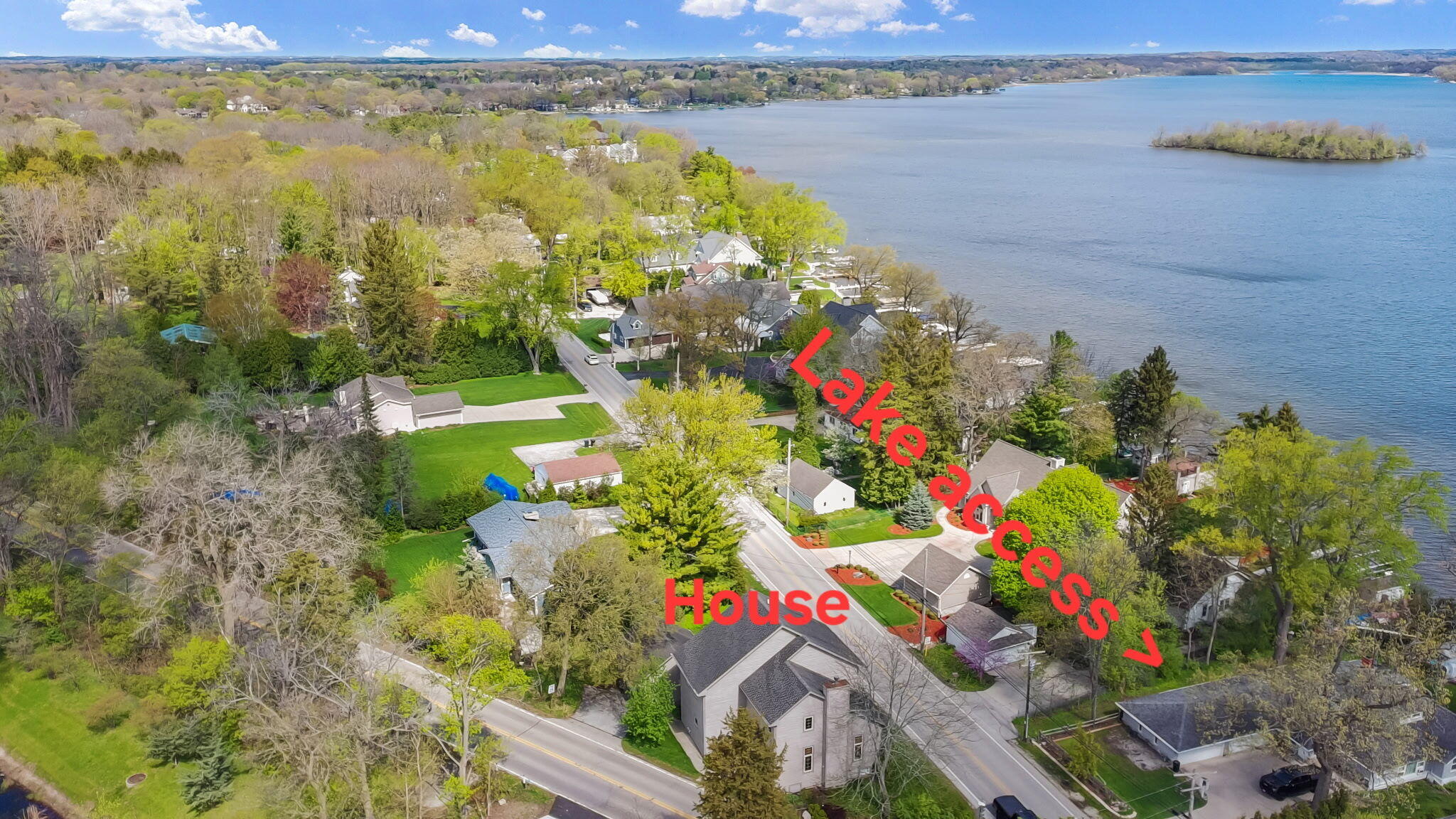 1451 Main Street Delafield, WI 53018 - Photo 3 of 46 Drone