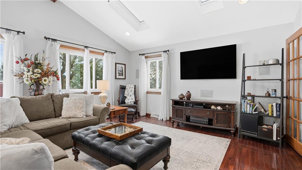 32 Herbst Road Coraopolis, PA 15108 - Photo 5 of 44 Family room with vaulted ceiling and skylights