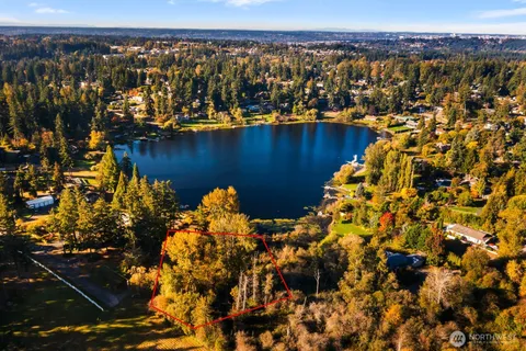a view of water with an outdoor space
