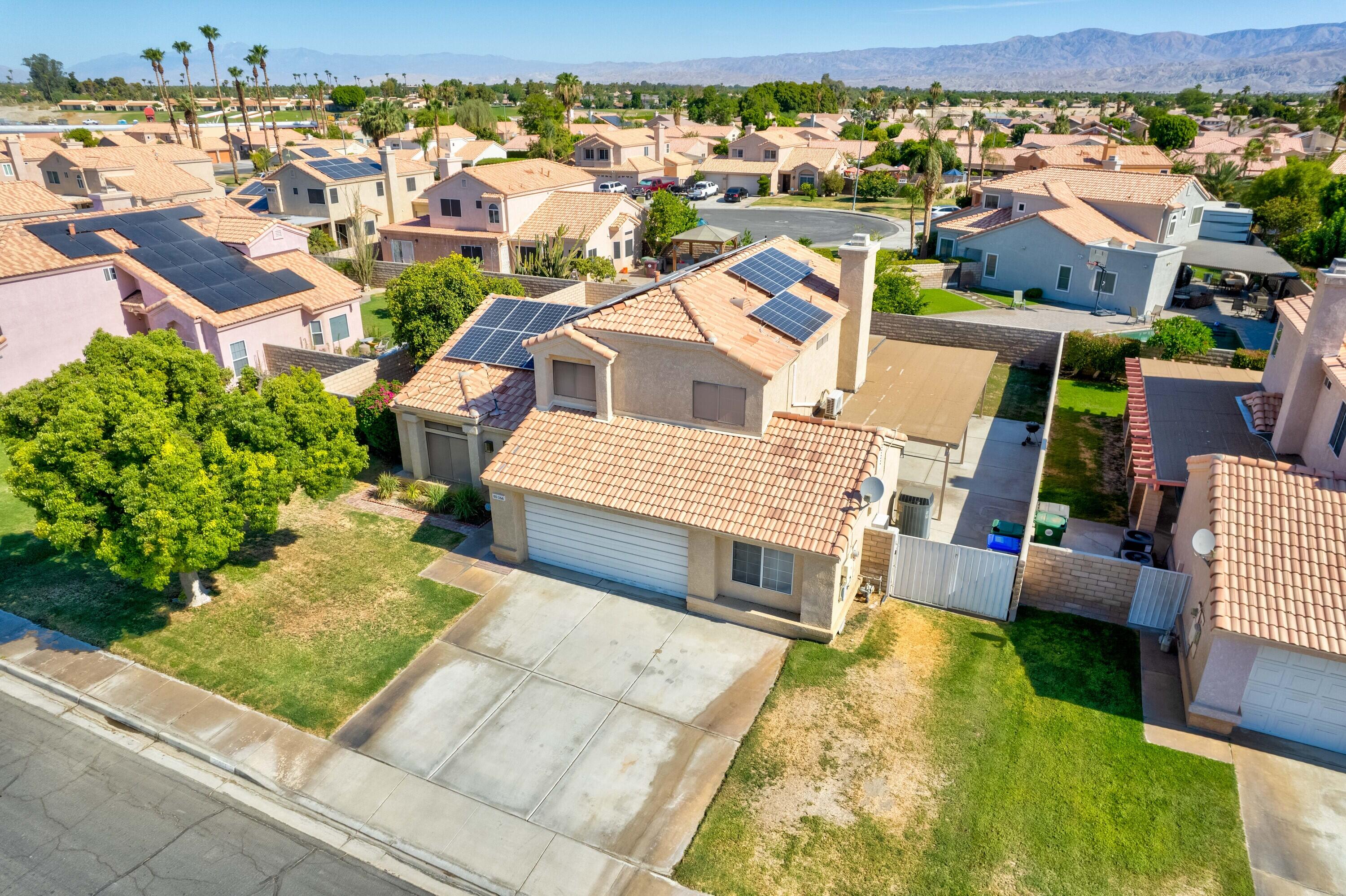 80366 Paseo Encanto Indio, CA 92201 - Photo 37 of 48 an aerial view of a house with swimming pool and ocean view