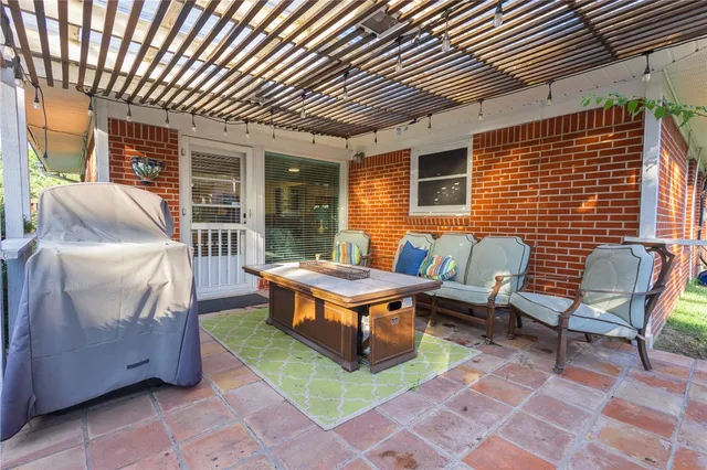 a outdoor space with furniture