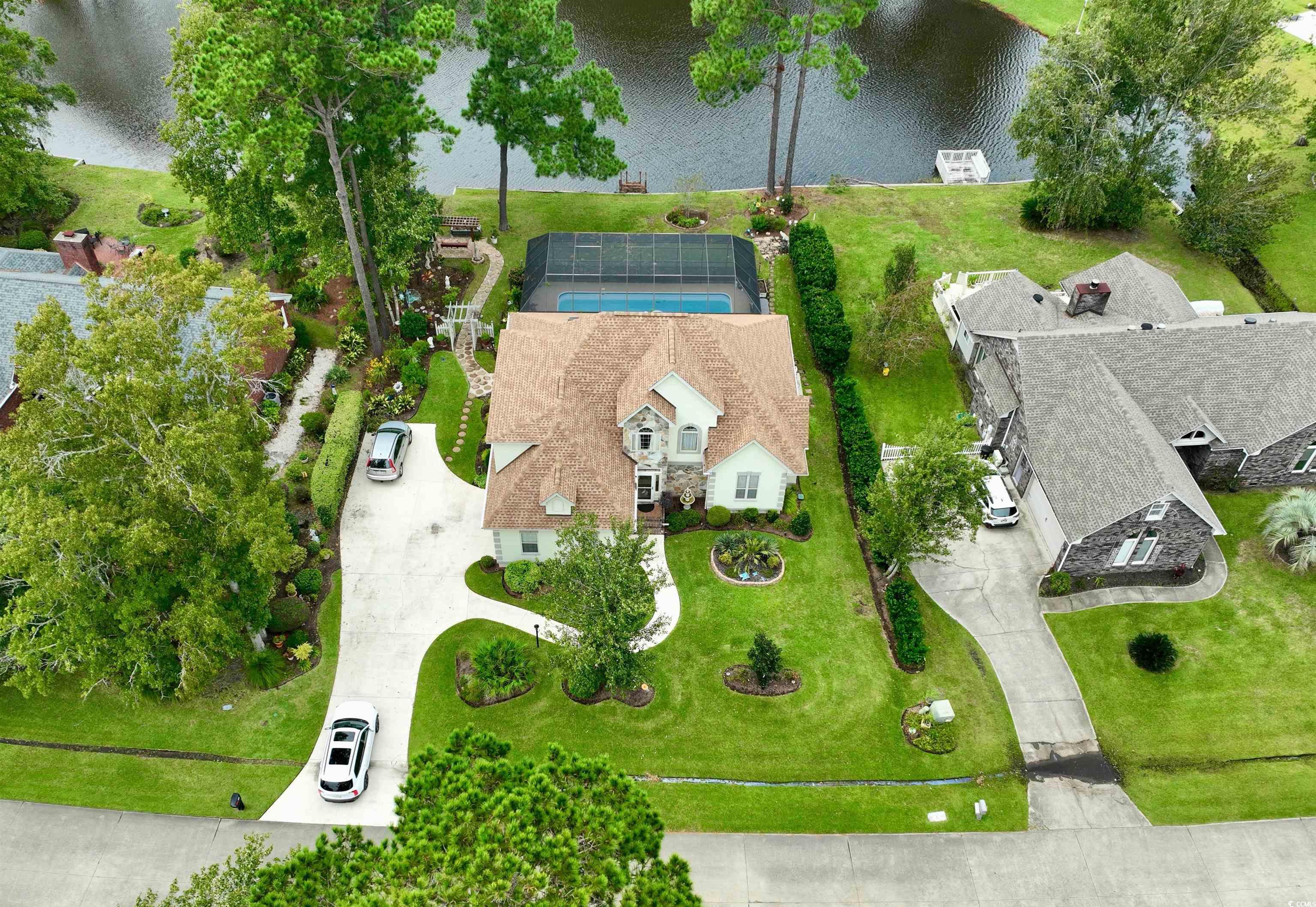 526 Saluda River Road Myrtle Beach, SC 29588 - Photo 3 of 40 Drone / aerial view featuring a water view