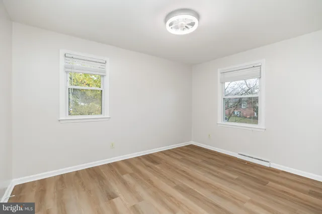 an empty room with a window