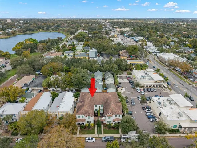 an aerial view of a city