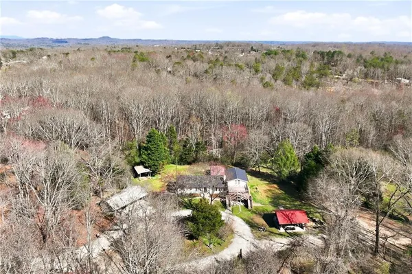 a view of house with a yard and potted plants