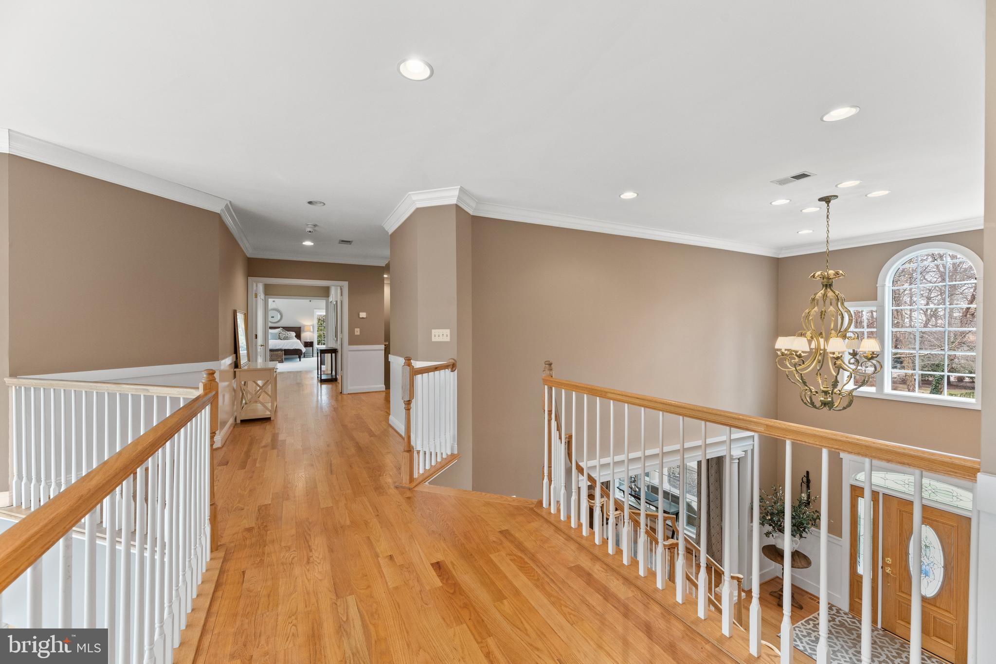 44 Poplar Point Road Edgewater, MD 21037 - Photo 32 of 49 2nd floor hallway w/ gleaming hardwood floors