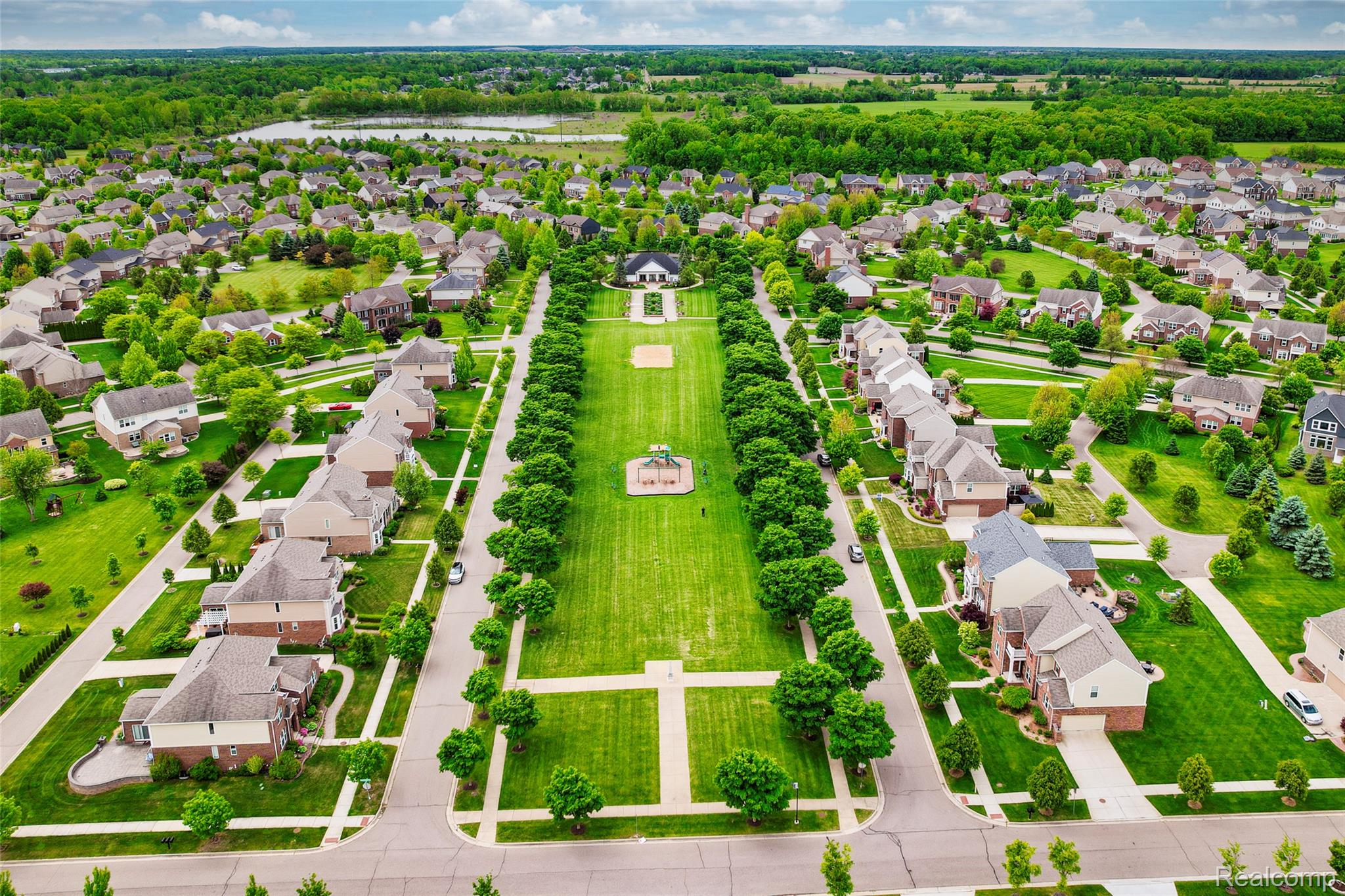50873 Scarborough Road Canton, MI 48188 - Photo 29 of 33 Aerial perspective showcasing a residential community with uniform landscaping