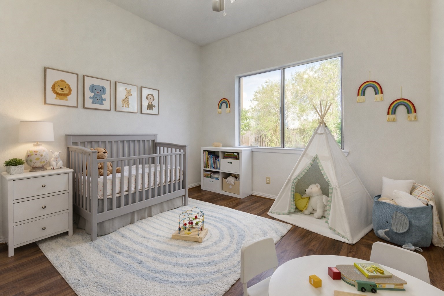 308 North Ranch House Road Angleton, TX 77515 - Photo 24 of 38 Spacious primary bedroom featuring rich wood-style flooring, neutral paint tones, and abundant natural light.