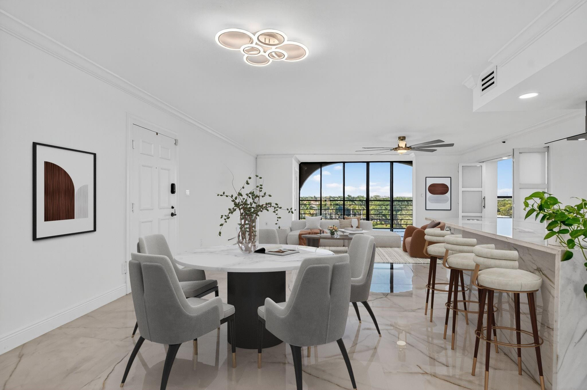 7145 Promenade Drive, Unit C702 Boca Raton, FL 33433 - Photo 17 of 82 a view of a dining room with furniture and window