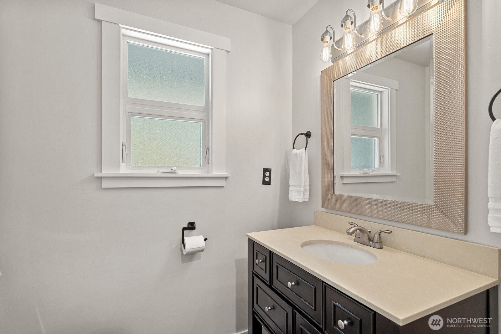 27605 Southeast Issaquah-Fall City Road Fall City, WA 98024 - Photo 15 of 39 a bathroom with a sink and a mirror