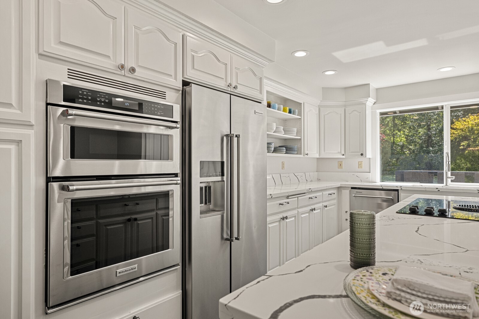 27605 Southeast Issaquah-Fall City Road Fall City, WA 98024 - Photo 10 of 39 a kitchen with cabinets stainless steel appliances and window