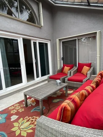 a outdoor space with furniture