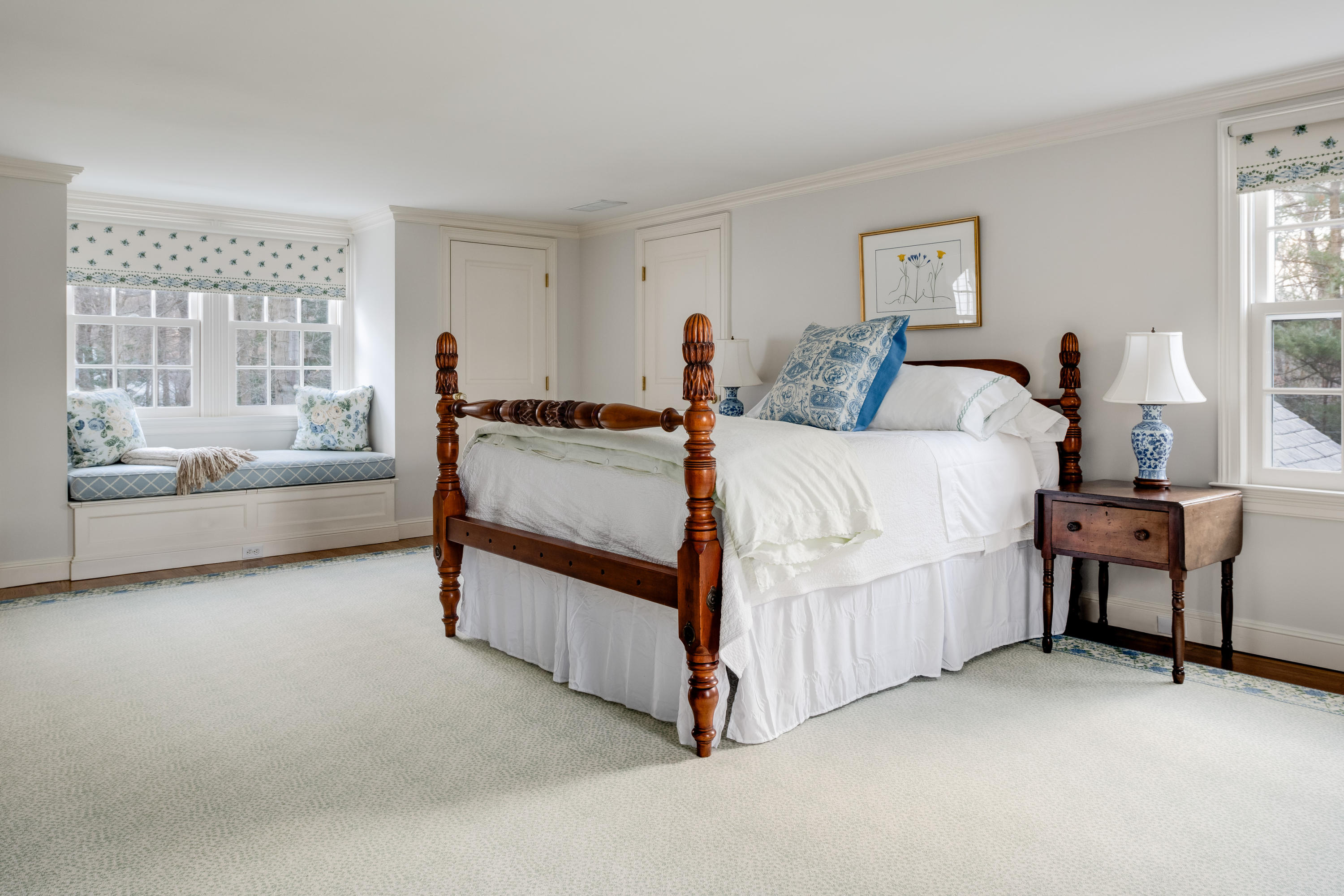 41 St Nicholas Road Darien, CT 06820 - Photo 22 of 39 a bedroom with a bed and a table chair