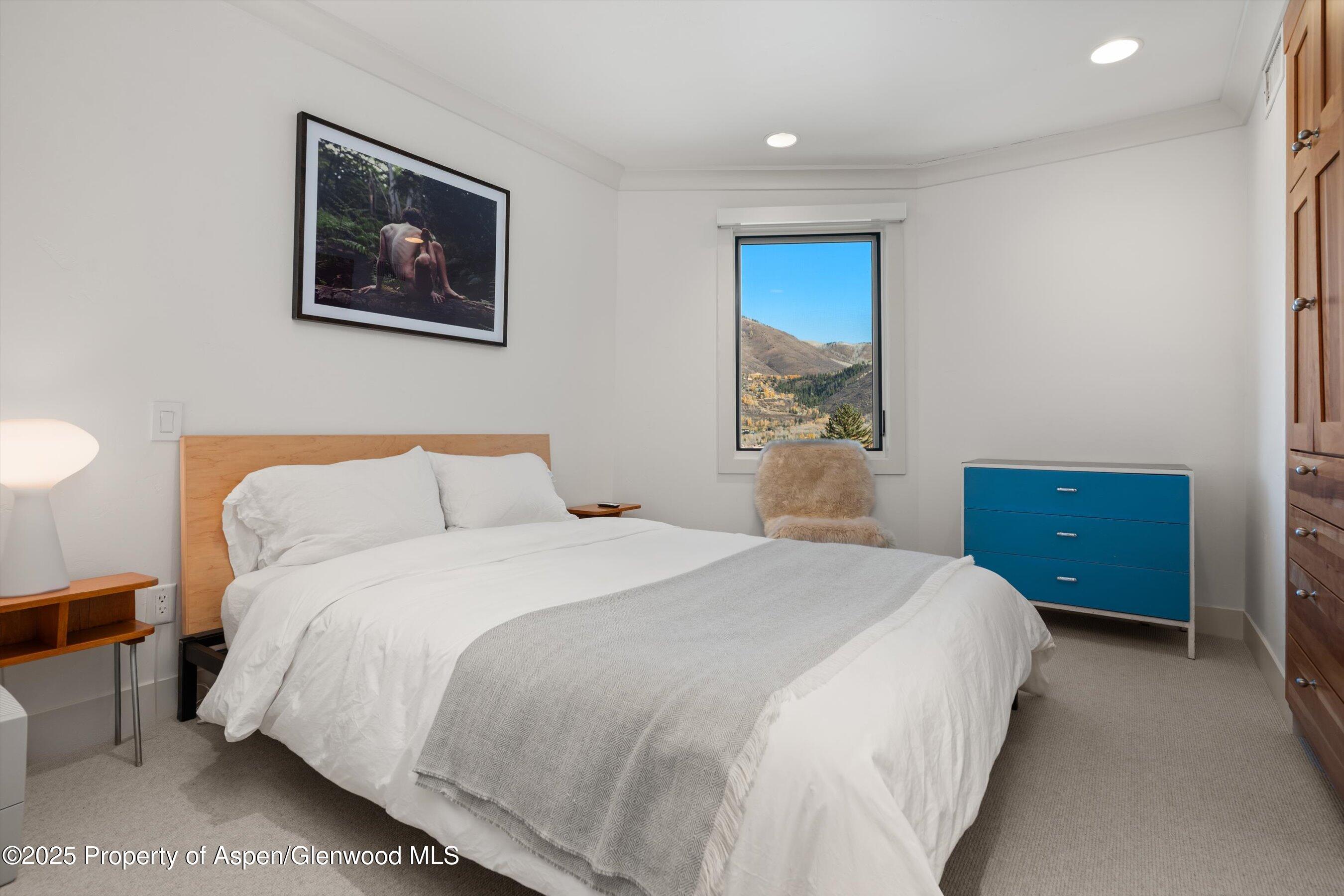 809 South Aspen Street, Unit 17 Aspen, CO 81611 - Photo 21 of 34 a bedroom with a bed and a window