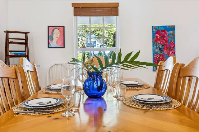 a living room with furniture and painting on the wall