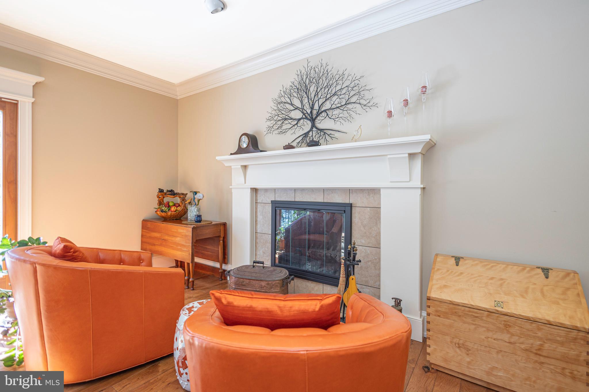 196 Aqueduct Road Washington Crossing, PA 18977 - Photo 21 of 57 a living room with furniture and a fireplace