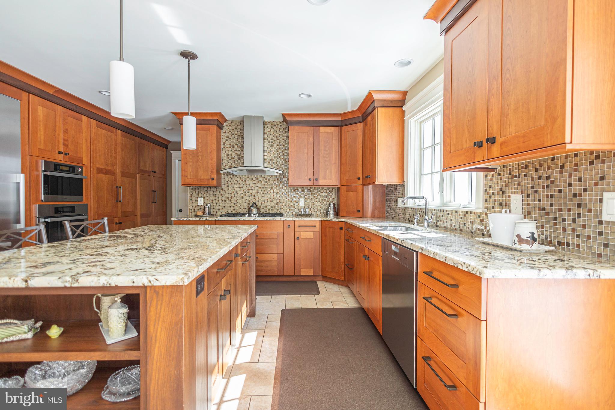 196 Aqueduct Road Washington Crossing, PA 18977 - Photo 25 of 57 a kitchen with stainless steel appliances granite countertop a sink a stove and a wooden floor