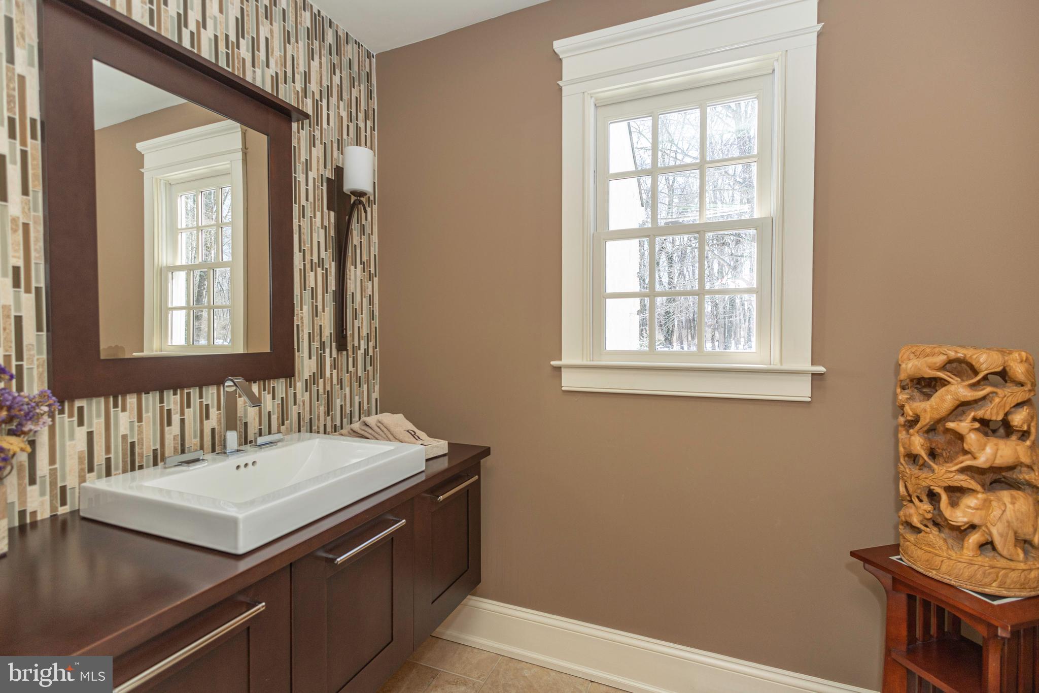 196 Aqueduct Road Washington Crossing, PA 18977 - Photo 35 of 57 a bathroom with a sink and a window