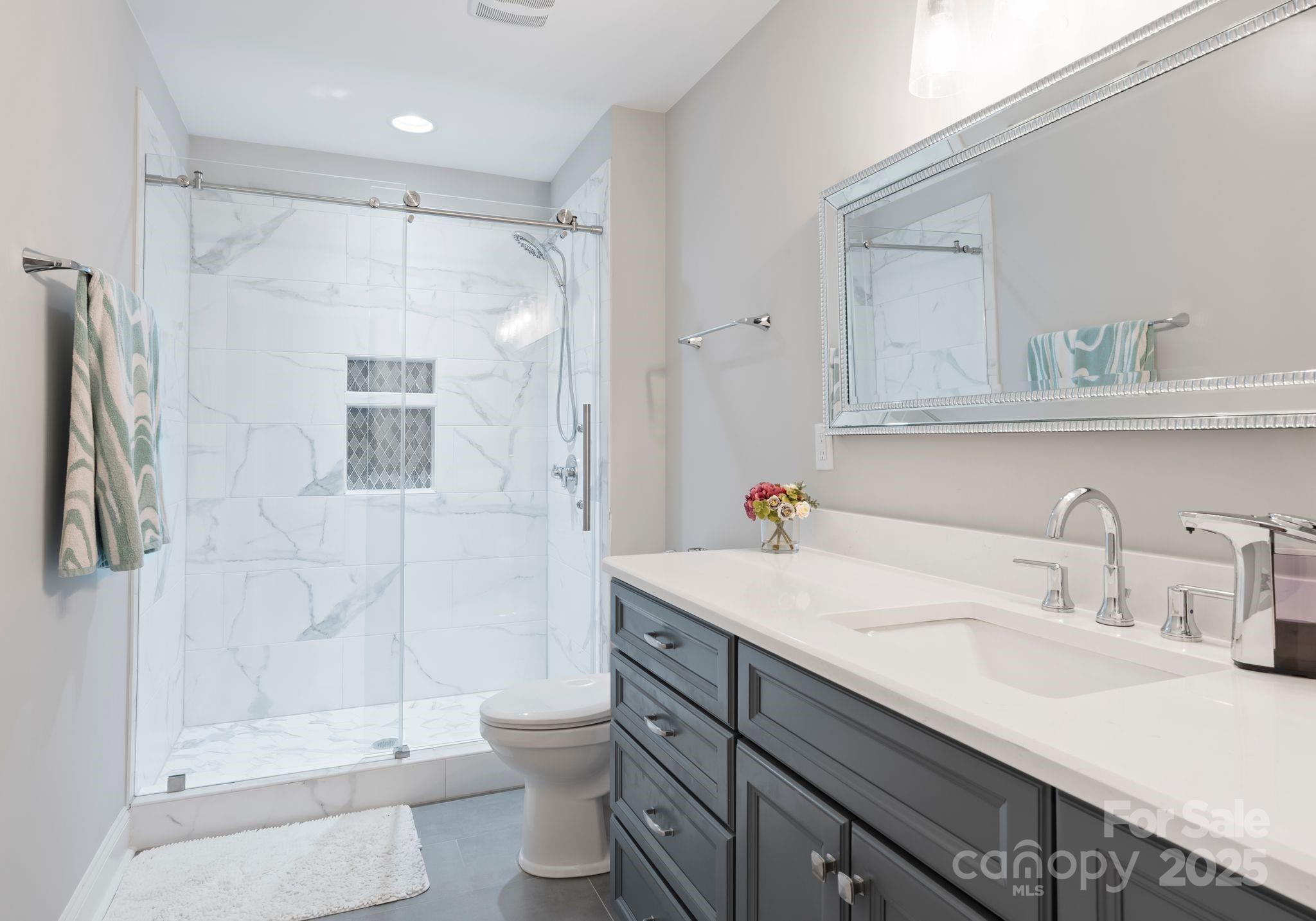 4275 Silver Eagle Cove Denver, NC 28037 - Photo 23 of 48 a bathroom with a sink a toilet and shower