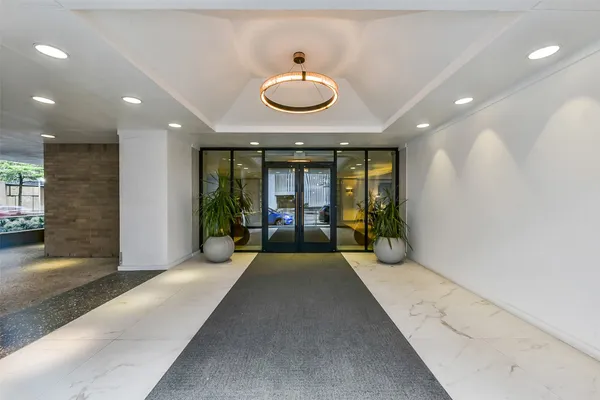 a view of an entryway of a house