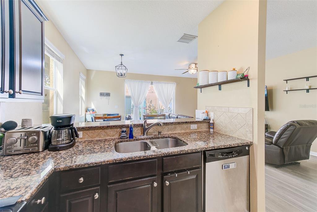 780 Spring Flowers Trail Brandon, FL 33511 - Photo 13 of 33 a kitchen with granite countertop a sink and a stove