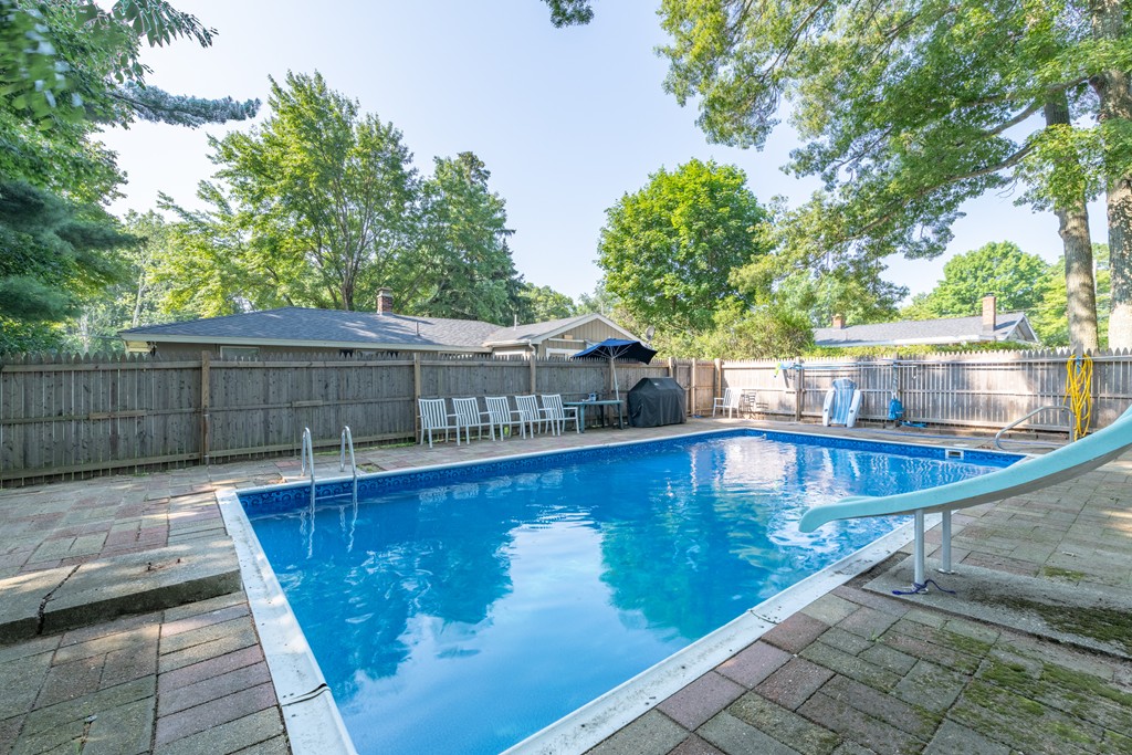 40 Christopher Road Brockton, MA 02302 - Photo 21 of 27 a view of a swimming pool with a patio