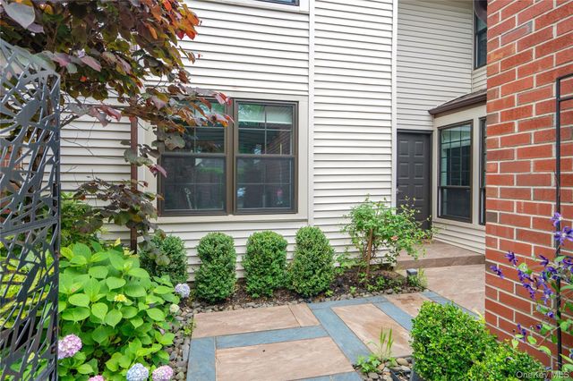 a potted plant sitting in front of a house