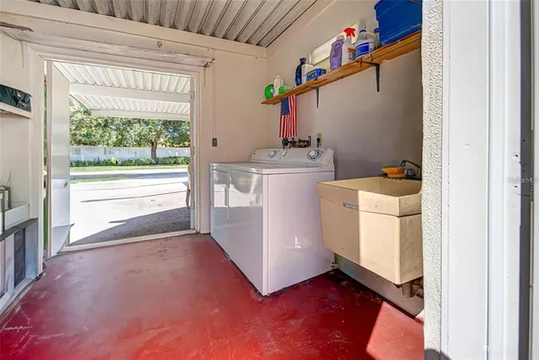 a view of storage and utility room