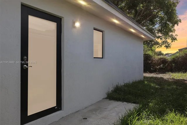 a backyard of a house