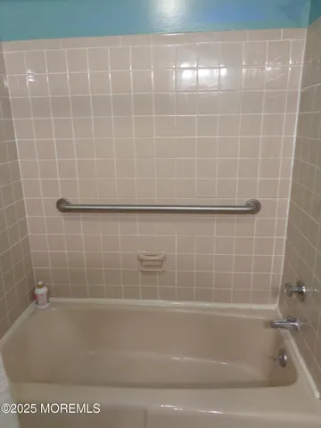 a close up of a bathtub